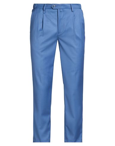 Barbati Man Pants Light Blue Size 40 Polyester, Viscose, Elastane