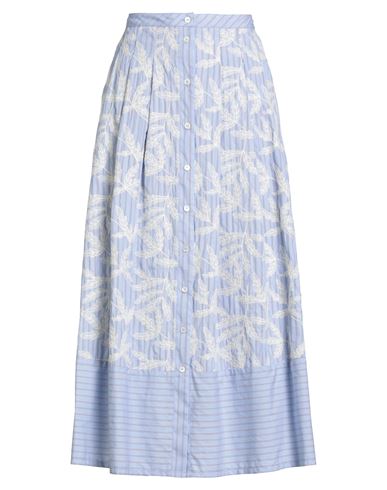 Gigue Woman Midi Skirt Light Blue Size 14 Cotton