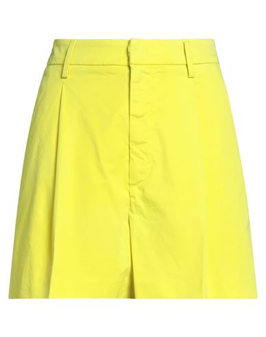 Dondup Woman Shorts & Bermuda Shorts Yellow Size 10 Cotton, Elastane