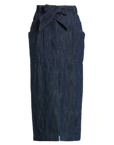 Haveone Woman Denim Skirt Blue Size M Cotton