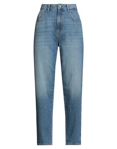 Only Blue Denim Woman Jeans Blue Size 29w-32l Cotton, Recycled Cotton
