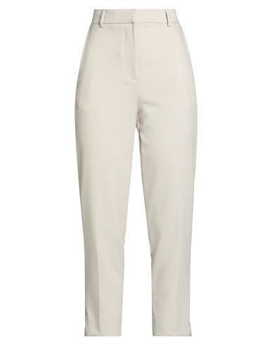 Solotre Woman Pants Sand Size 6 Polyester, Elastane