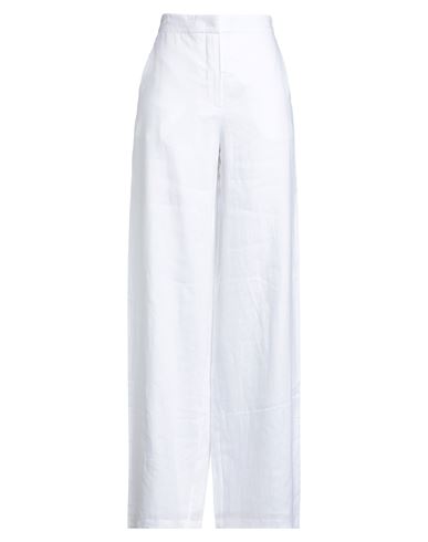 Max Mara Studio Woman Pants White Size 12 Linen