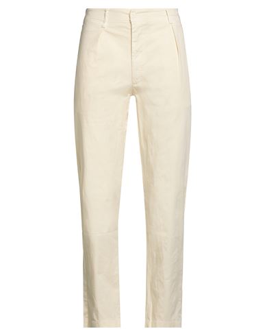 Crossley Man Pants Ivory Size 36 Cotton, Elastane In White