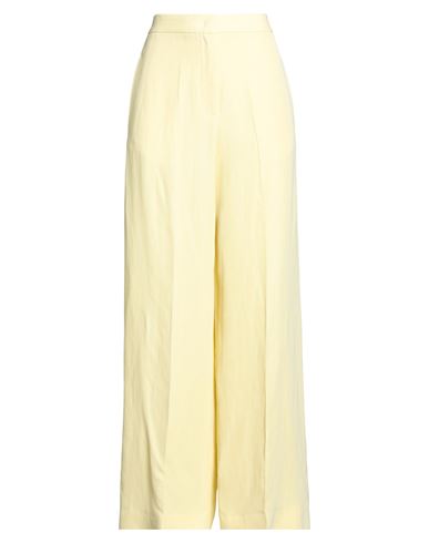 Fabiana Filippi Woman Pants Pastel Yellow Size 8 Viscose, Linen