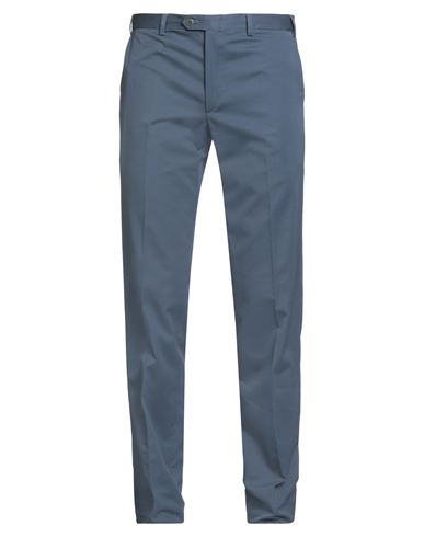 Brioni Man Pants Slate Blue Size 42 Cotton, Cashmere