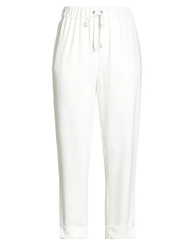 Le Tricot Perugia Woman Pants Ivory Size 10 Viscose, Elastane In White