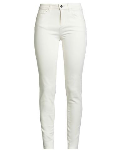 Liu •jo Woman Jeans Ivory Size 31 Cotton, Elastane In White