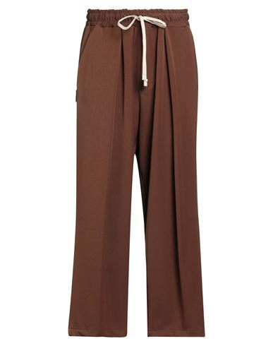 Njb New Job Brand Man Pants Brown Size M Polyester, Viscose