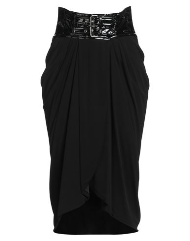 Moschino Couture Woman Midi Skirt Black Size 14 Viscose, Polyester, Elastane