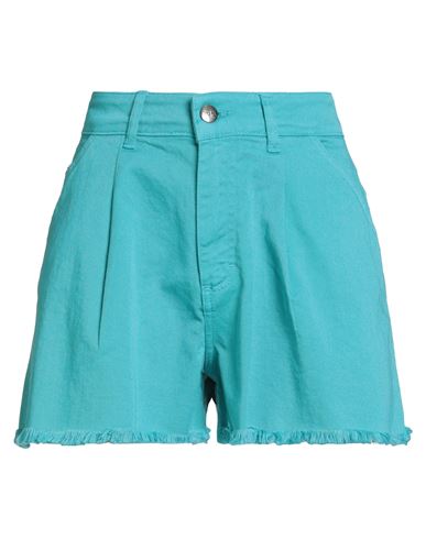 Jijil Woman Shorts & Bermuda Shorts Turquoise Size 29 Cotton, Elastane In Blue