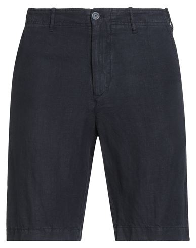 Fedeli Man Shorts & Bermuda Shorts Navy Size M Linen In Blue