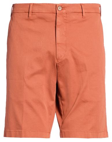 Fedeli Man Shorts & Bermuda Shorts Rust Size 36 Cotton, Elastane In Orange