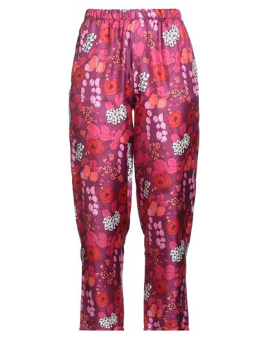 Laura Urbinati Woman Pants Plum Size 8 Silk In Pink