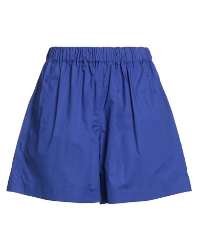 Hache Woman Shorts & Bermuda Shorts Bright Blue Size 6 Cotton