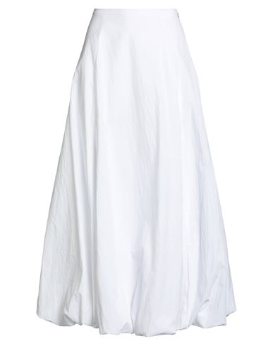 Bsb Woman Maxi Skirt White Size M Cotton