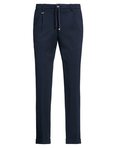 Barbati Man Pants Navy Size 38 Viscose, Polyamide, Elastane In Blue