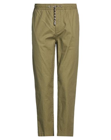 Guess Man Pants Military Green Size 32 Cotton, Linen, Elastane