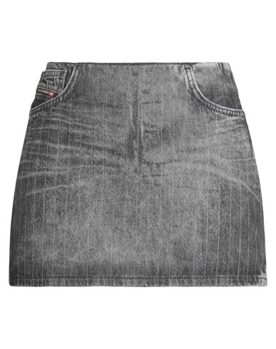 Diesel Woman Denim Skirt Black Size 30 Cotton