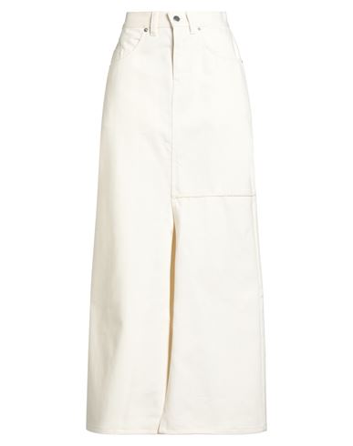 Axel Arigato Woman Denim Skirt Cream Size Xl Cotton In White