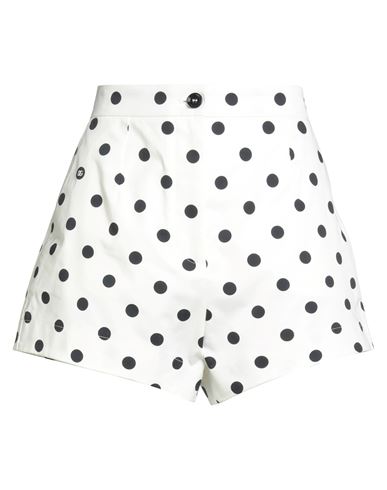 Dolce & Gabbana Woman Shorts & Bermuda Shorts Ivory Size 8 Cotton, Elastane In Multi