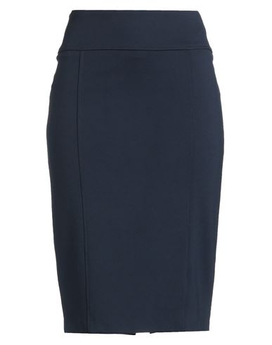 Diana Gallesi Woman Midi Skirt Navy Size 10 Viscose, Polyamide, Elastane In Blue