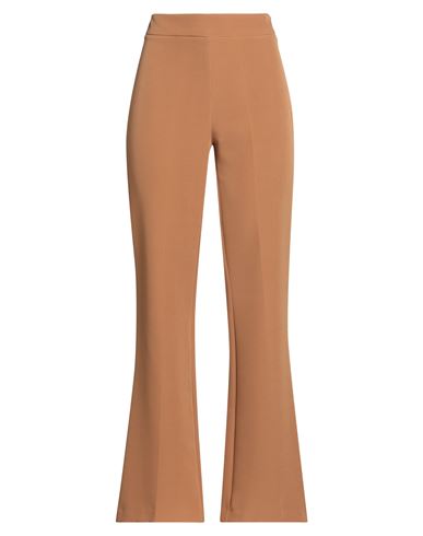 Kartika Woman Pants Camel Size 10 Polyester, Elastane In Brown