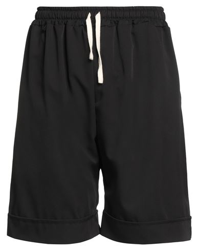 Njb New Job Brand Man Shorts & Bermuda Shorts Black Size Xl Polyester, Viscose