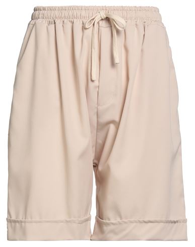 Njb New Job Brand Man Shorts & Bermuda Shorts Beige Size Xl Polyester, Viscose In Sand