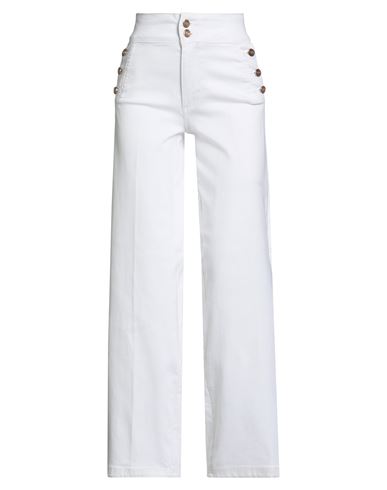 Silvian Heach Denim Woman Jeans White Size 25 Polyester, Rayon, Elastane, Cotton