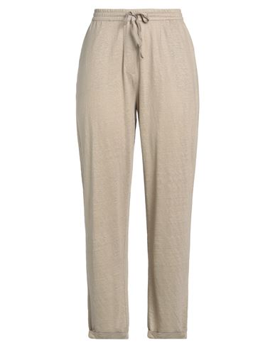 Majestic Filatures Woman Pants Sand Size 1 Linen, Elastane In Brown