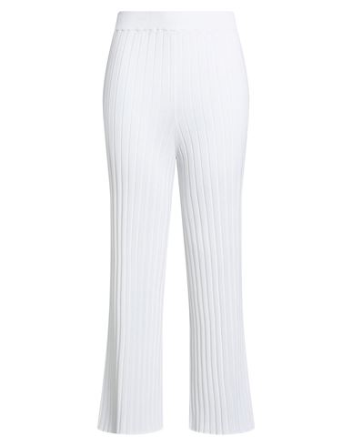Fedeli Woman Pants White Size 6 Viscose, Cotton