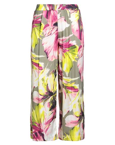 Manila Grace Woman Pants Khaki Size 4 Viscose In Multi
