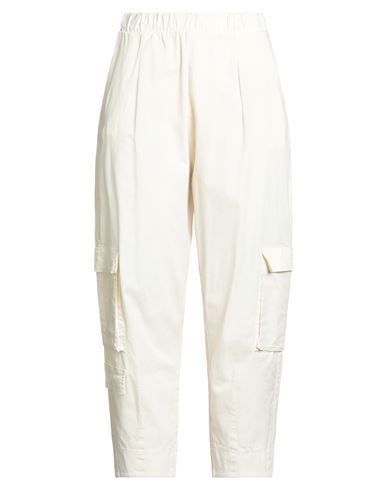Soko Ni Inai Woman Pants Off White Size L Cotton, Elastane