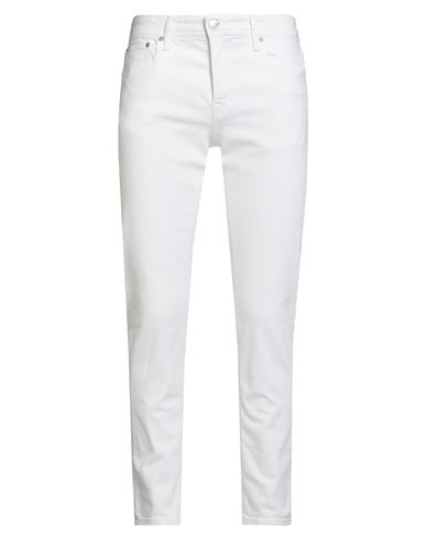 Jack & Jones Man Jeans White Size 33w-32l Cotton, Elastane