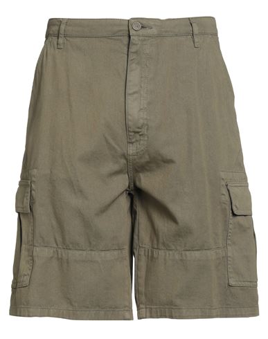 Guess Man Shorts & Bermuda Shorts Military Green Size 33 Cotton