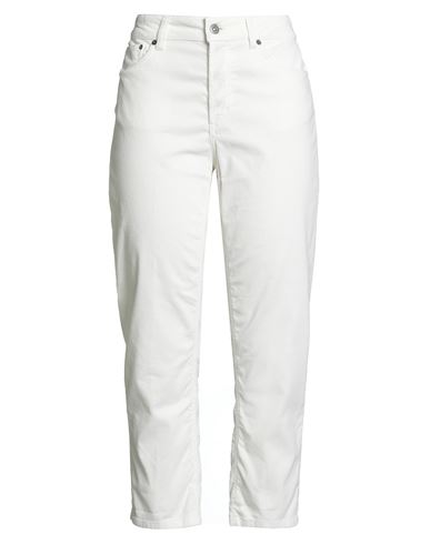 Dondup Woman Pants White Size 28 Cotton, Lyocell, Elastane