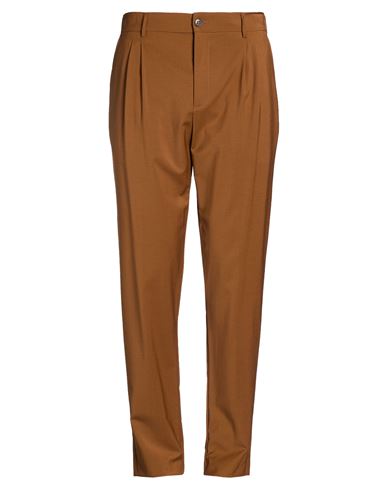 Brian Dales Natural Low Impact Man Pants Brown Size 36 Polyester, Wool, Elastane