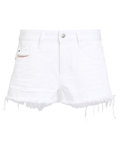 Diesel Woman Denim Shorts White Size 30 Cotton