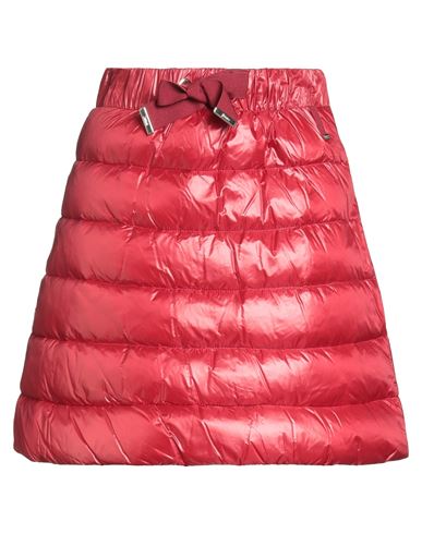 Herno Woman Mini Skirt Red Size 10 Polyamide In Multi