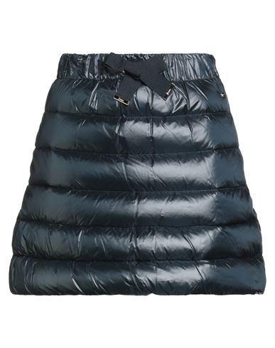 Herno Woman Mini Skirt Midnight Blue Size 12 Polyamide In Animal Print