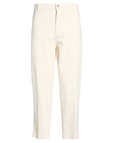 Liu •jo Man Man Pants Ivory Size 38 Cotton, Elastane In White