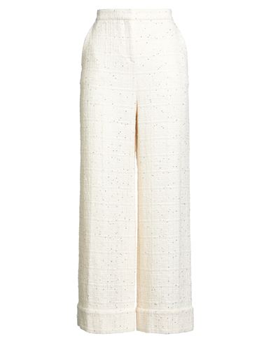Valentino Garavani Woman Pants Cream Size 6 Cotton, Polyester, Viscose, Polyamide In White