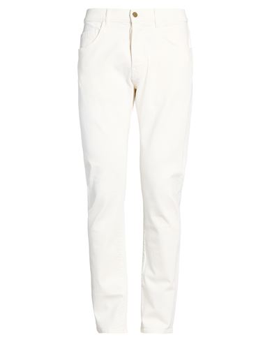 Seventy Venezia Man Jeans Ivory Size 34 Cotton, Elastane In White