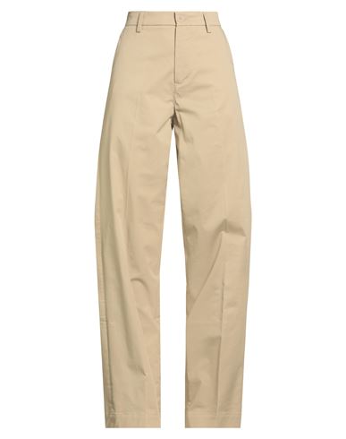 Re-hash Re_hash Woman Pants Camel Size 29 Cotton, Elastane In Neutral