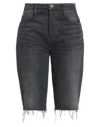Frame Woman Denim Shorts Black Size 27 Cotton