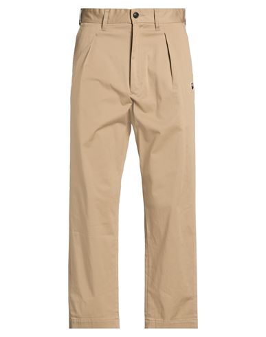 A Bathing Ape Man Pants Beige Size Xl Cotton, Polyurethane In Neutral