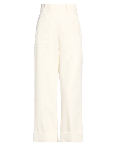 Max Mara Woman Pants Ivory Size 8 Cotton In Neutral