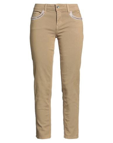Liu •jo Woman Jeans Khaki Size 28 Cotton, Elastane In Nude