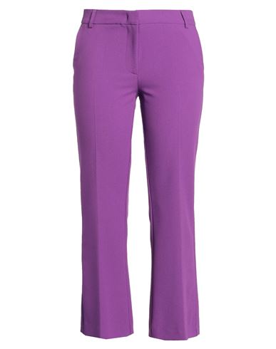 Rossopuro Woman Pants Purple Size 6 Polyester, Viscose, Elastane